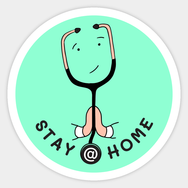 corona virus - stay at home Sticker by imakeren